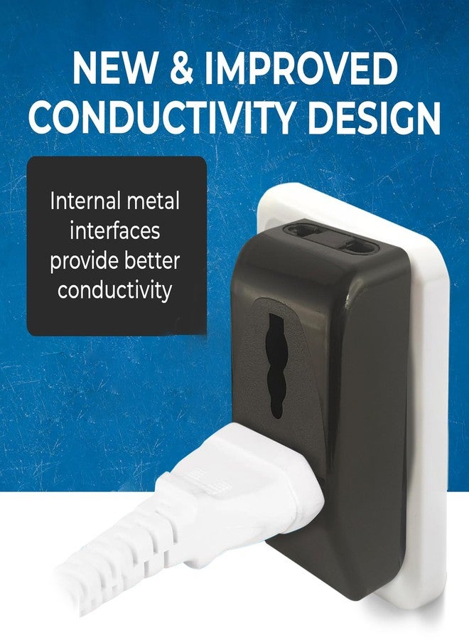 MX 3 Pin Multi Plug Socket Travel Adapter Universal Socket 3 in 1 Plug Extension Socket Travel Power Plug Adapter with Dual Inputs for Laptop, Phone, PC Pack of 2 - Image 5